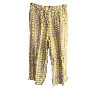 Lucy Paris Pants Wide Leg Polka Dots M Pockets Zipper Whimsical Bohemian Hippie